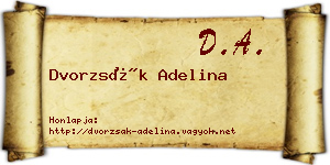 Dvorzsák Adelina névjegykártya